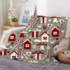 Christmas Decoration Blanket Holiday Blanket Red Festive Blanket Christmas Tree Polo Sofa Blanket Flannel Blanket