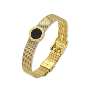 Roman digital titanium steel diamond bracelet female jewelry ins niche design Net red bracelet Korean style simple personality