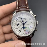 Прямые продажи с фабрики известных часов серии craftsman, автоматических механических часов, 8-контактных мужских часов с фазой луны, многофункциональных часов, водонепроницаемых часов