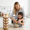 New Rotating Egg Storage Rack Desktop Vertical Multi-Layer Egg Rack Display Egg Rack Wooden Egg Tray