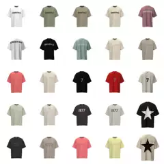 Fog Factory Wholesale Summer Essentials Short-Sleeved T-Shirt Series Men's and Women's Collection 230g Double Yarn Cotton