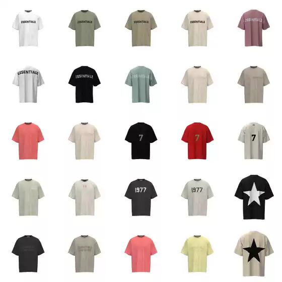 Fog Factory Wholesale Summer Essentials Short-Sleeved T-Shirt Series Men's and Women's Collection 230g Double Yarn Cotton