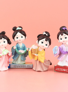 创意礼品中国古风少女心摆件格格汉服女孩装饰品桌面摆设女生礼物