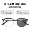 New Retro Eyebrow Glasses Frame Men's Business Finished Myopia Glasses Women's Fashion Anti-Blue Light Discoloration Flat Glasses