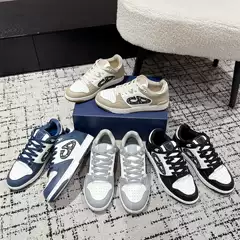 Foreign Trade B57 Couple Casual Shoes with Embroidered Letters, Round Toe, Low-Top, Lace-Up, Flat-Soled Skateboard Sneakers, Casual and Fashionable