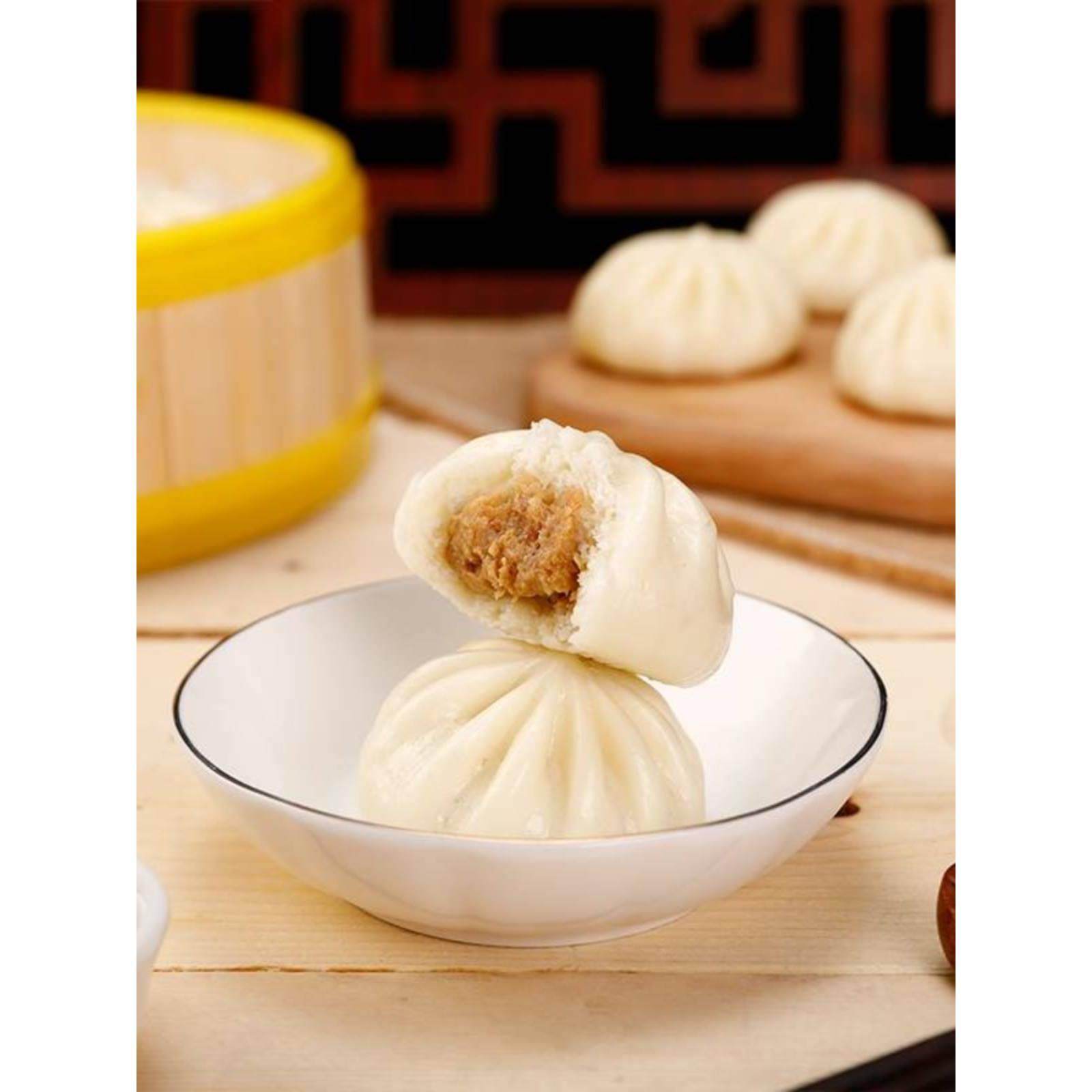 Lianfuji Fresh Meat Xiaolongbao Steamed and Fried Breakfast Sauce Meat Buns 1.0kg Pack Ready-To-Eat Frozen Semi-Finished Pan-Fried Buns