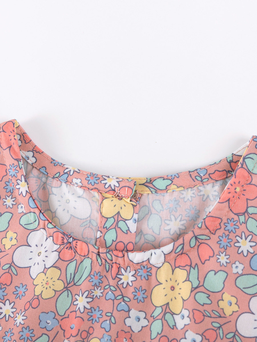 Summer Girls' Set Wholesale, Cartoon Floral Kids' Outfit, [Style] Kids' Clothing