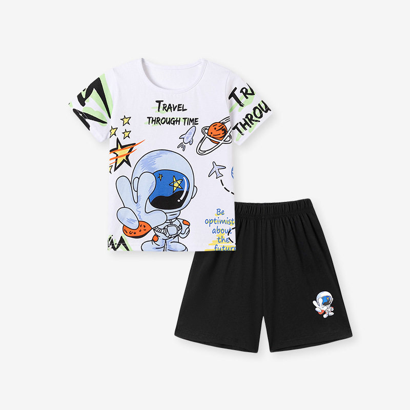 [Style] Boys' Set Wholesale, Summer Short-sleeve Fashion Kids' Outfit