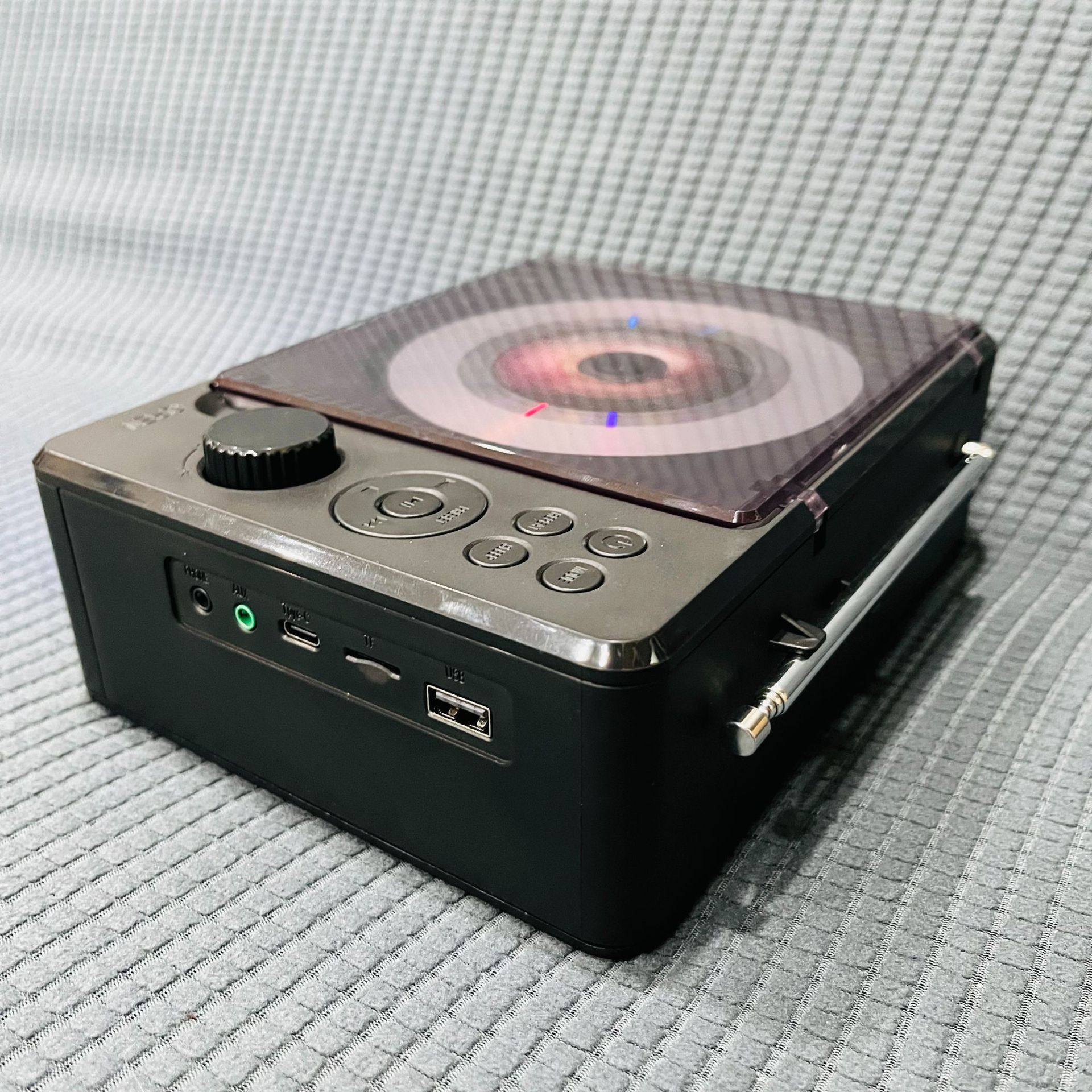 Retro Cd Player Music Album Bluetooth Speaker Player Adjustable Frequency Radio USB Remote Control Player Gift