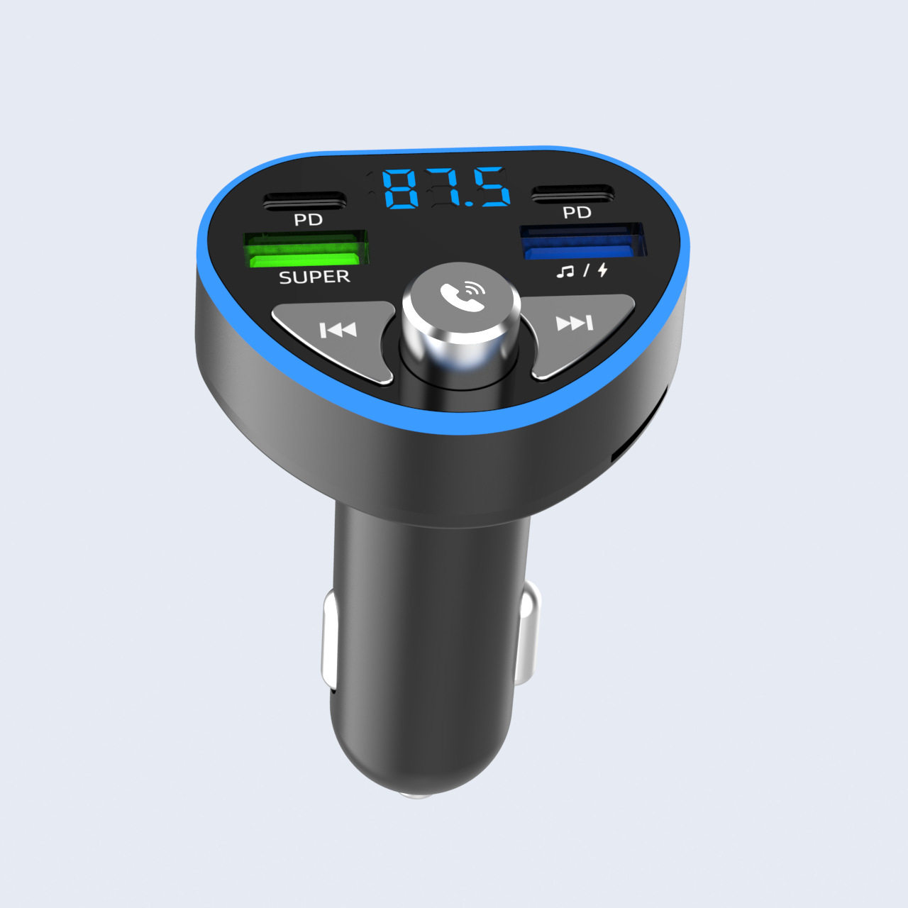 Car MP3 player no noise car Bluetooth receiver mobile phone navigation call car charger fast charge