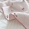 Pink fresh cute cherry blanket ins style baby gauze towel nap blanket cotton towel bath towel blanket