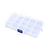New earrings jewelry storage box with lid simple transparent plastic multi-grid parts box medicine box portable storage box