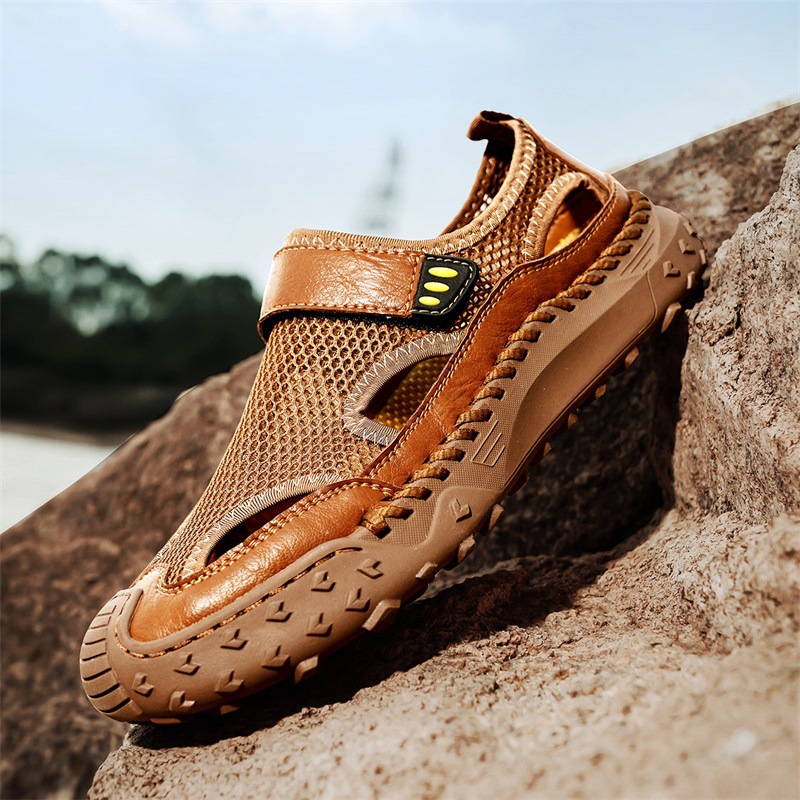 Giày Dép Sandal Nam Chất Liệu Da Bò Big Size Ngoại Cỡ Thoáng Khí Hàng Mùa Hè