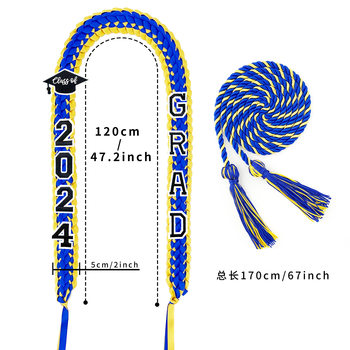 Amazon Explosive Widened Double-layer Graduation Ribbon Wreath Hand-woven Two-color Gift Ribbon Ribbon with Honor Rope