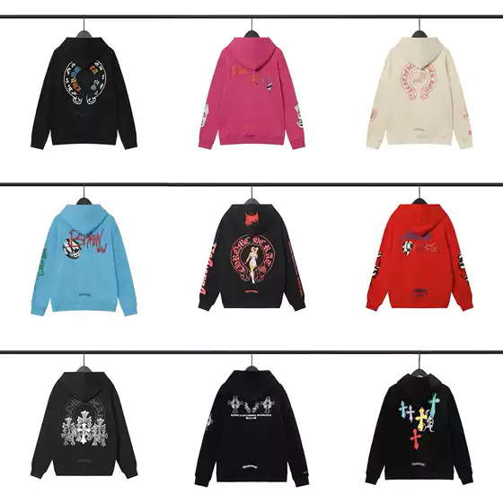 Chrome Heart New Style High-Quality Embroidered Printed European and American Street Hooded Sweatshirt Factory for Men and Women