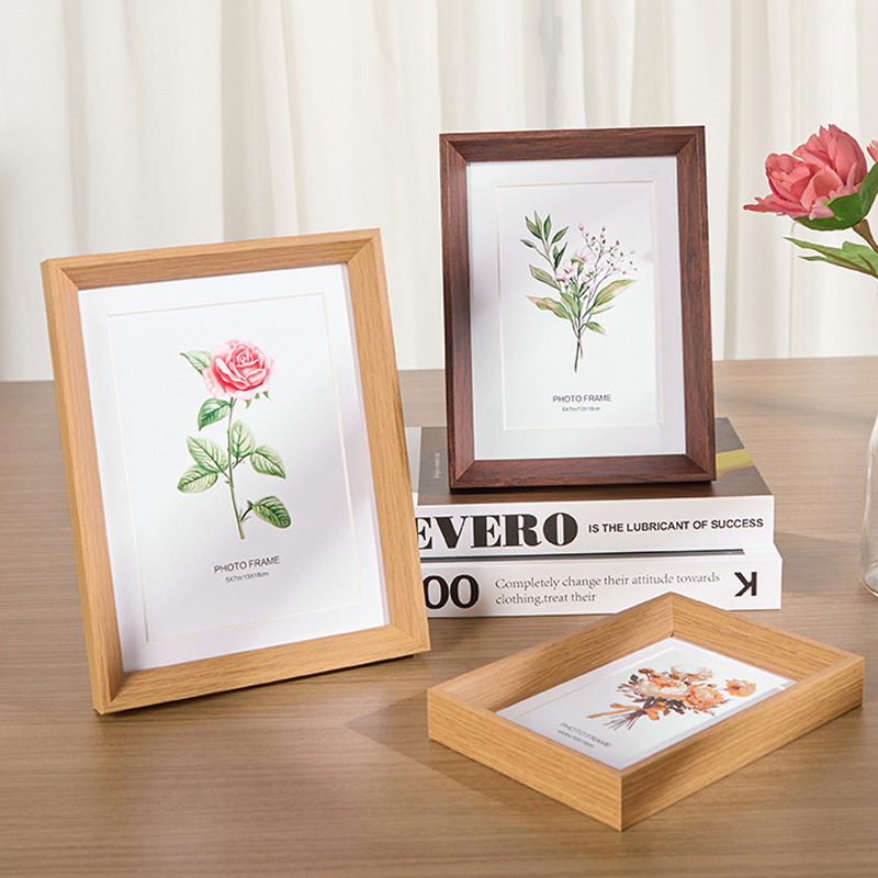 Customizable Empty Photo Frame 6810inch A3 A4 Photo Wall Display Tabletop Wall-Mounted Wooden Strip Cardboard Framing Picture Frame Wholesale