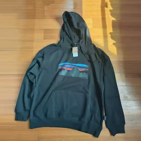 Foreign trade hooded sweatshirt with classic mountain logo, casual long sleeved men's and women's jackets