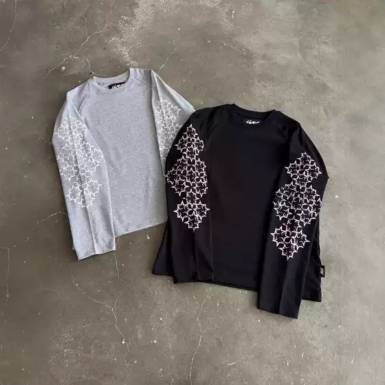2025 Men's and Women's Fashionable Street Trendy Personalized Printed Versatile Round Neck Pullover T-Shirt New Winter Y2K
