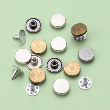 Wholesale alloy flat rivet buttons clothes shoes fixed I-buckle bag hat decoration round stud