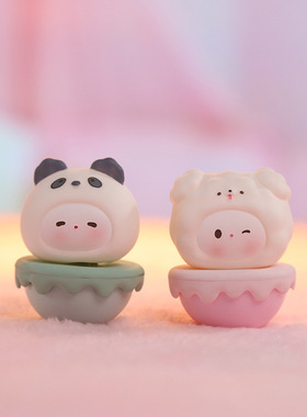 自带香味不倒翁摆件礼物公室装饰品公仔树脂桌面可爱小摆件创意