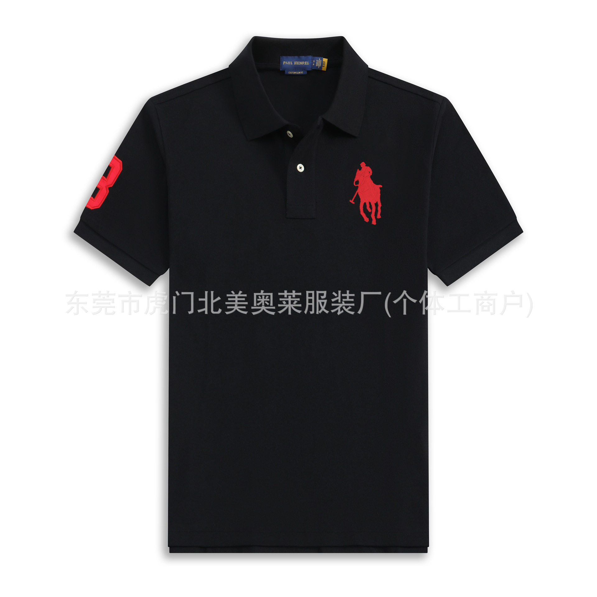 高品质版RL保罗大马标男士短袖polo衫纯棉翻领t恤男休闲马球衫