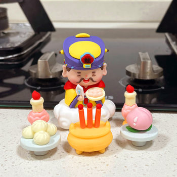 Cartoon Kitchen God Soft Plush Doll Ornament, Kitchen God New Year's Eve Pastry Offering Car Ornament
