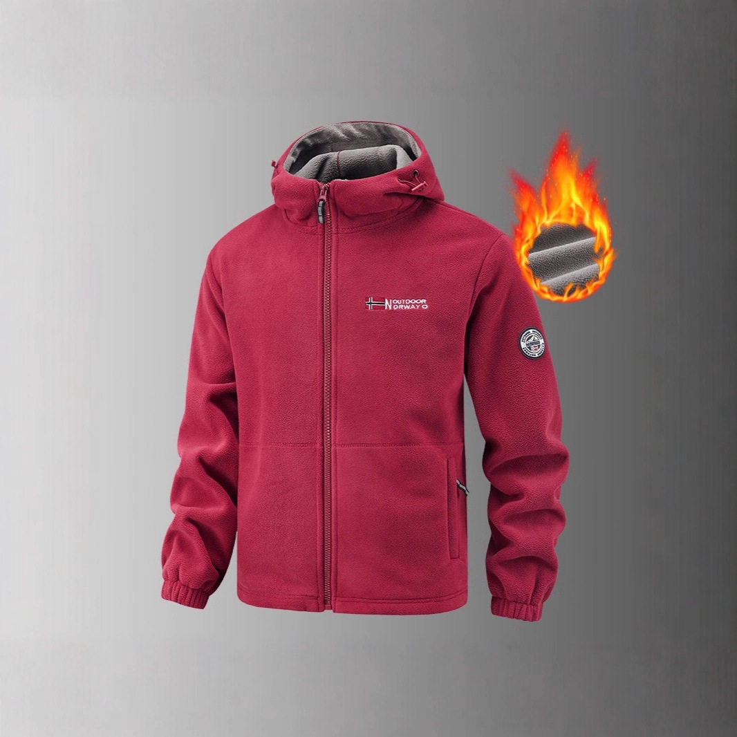 出口挪威大码保暖加厚双层带帽摇粒绒外贸跨境欧码加绒卫衣卫裤潮