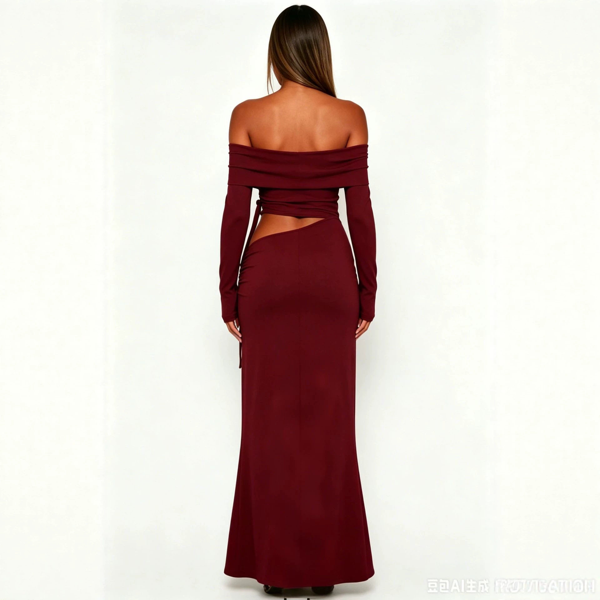 Off Shoulder Bodycon Dress Waist Cutting Elegant Style Perfect for Parties Wholesale Available