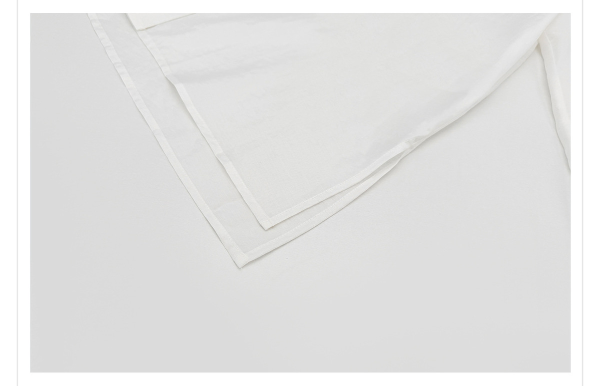 Áo sơ mi nữ cổ đứng viền ren dài tay phong cách thanh lịch P8018 — Trắng ngưng sương (giao hàng 7 ngày), Trắng Ngưng Sương (Giao hàng trong ngày)