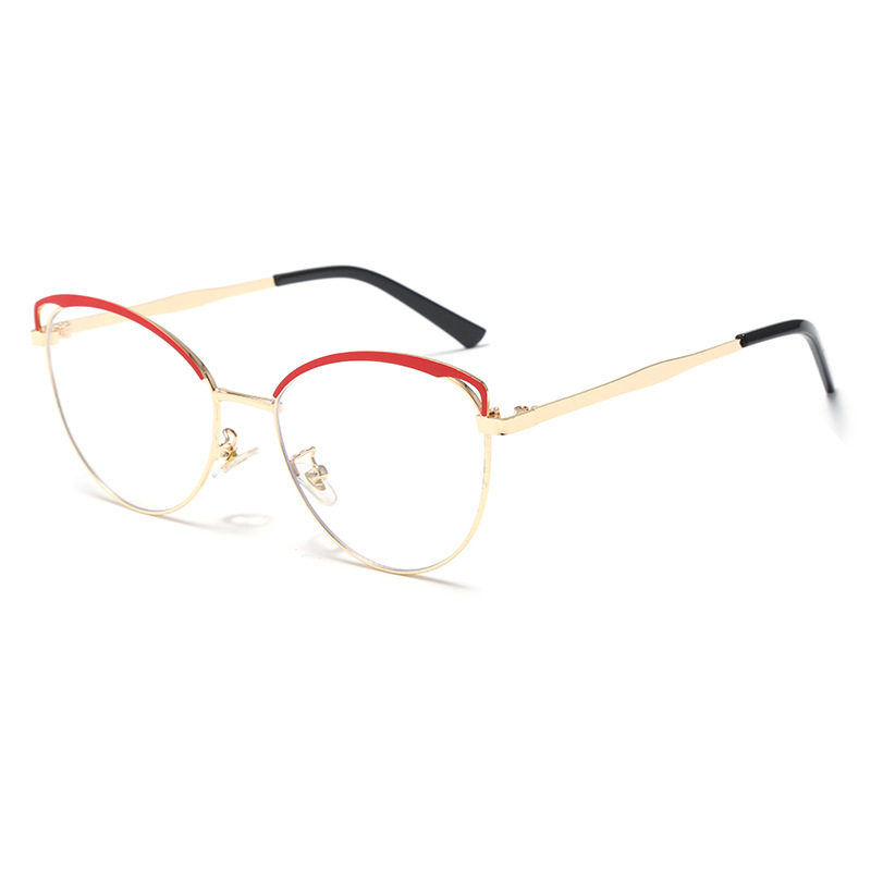 Cross-border Trendy New Anti-blue Color-changing Glasses Women's Personalized Matching Artistic Retro Myopia Glasses Frame for Men