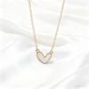 Ins Style Popular White Oil Dripping Heart Necklace for Women 2025 Niche Design Exquisite Clavicle Chain Elegant Necklace