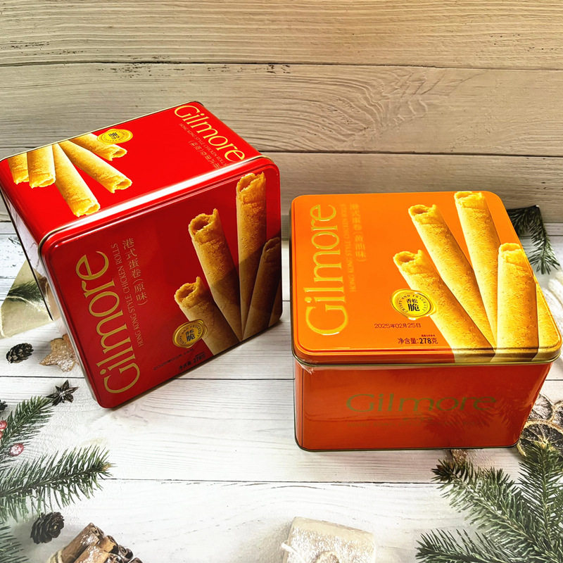 Super Friendly Egg Rolls Original Butter Flavored Egg Rolls Traditional Pastries 278g Grade Tin Box Snacks Souvenirs