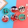 Creative tinplate coin purse cartoon mini round earphone zipper bag portable coin children gift bag wholesale