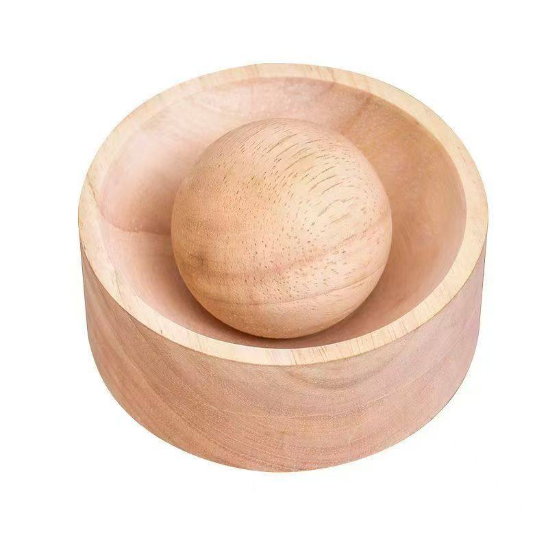 Solid Wood Dumpling Mold for Home Use, Round Shape, Manual Quick Dumpling-Making Tool, Wooden Convenient Dumpling Press