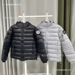 Overseas Version 23 Canada Goose Warm Solid Color Hooded Logo Cotton Jacket Men's Series Coat Shiny Surface in Stock New Fashion