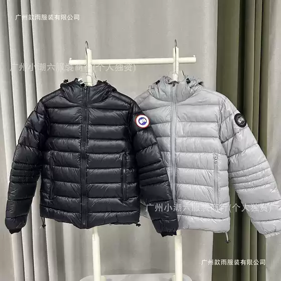 Overseas Version 23 Canada Goose Warm Solid Color Hooded Logo Cotton Jacket Men's Series Coat Shiny Surface in Stock New Fashion