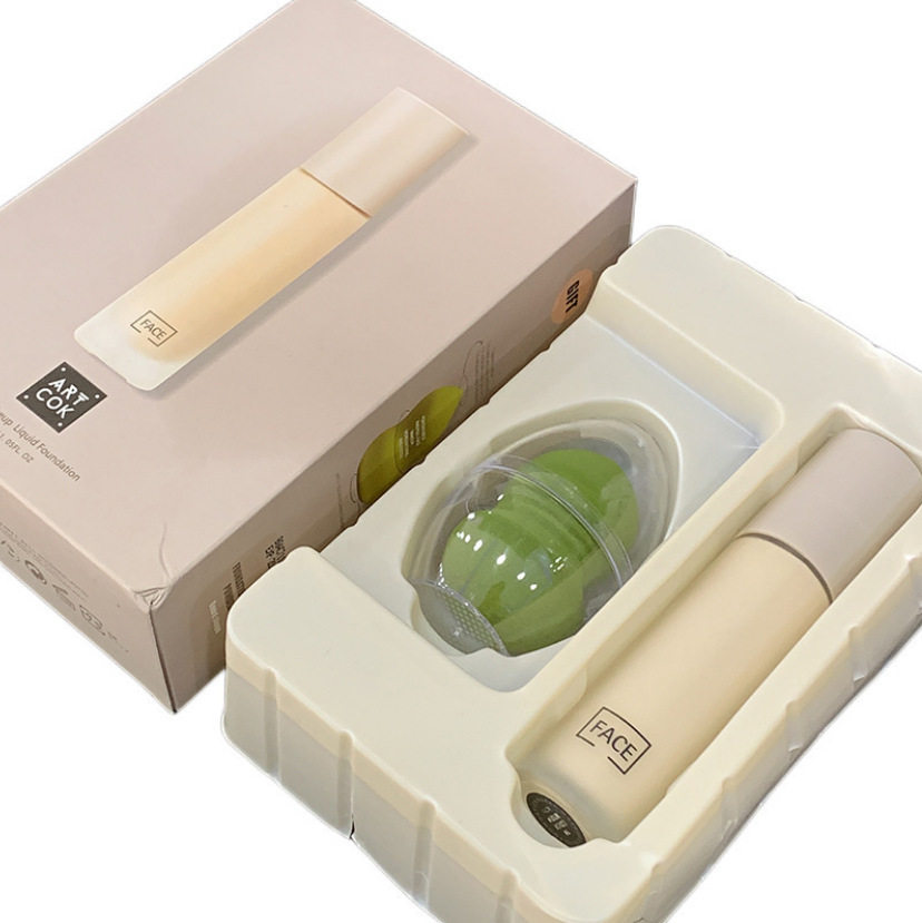 ARTCOK Eke Natural Penetration Makeup Foundation Liquid Lightweight Skin Nourishing Moisturizing Concealer BB Cream for Beauty Eggs