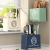 Customized Kitchen Storage Rack Chopstick Organizer Home Use No-Drill Wall-Mounted Plastic Chopstick Holder Countertop Knife Holder Spoon