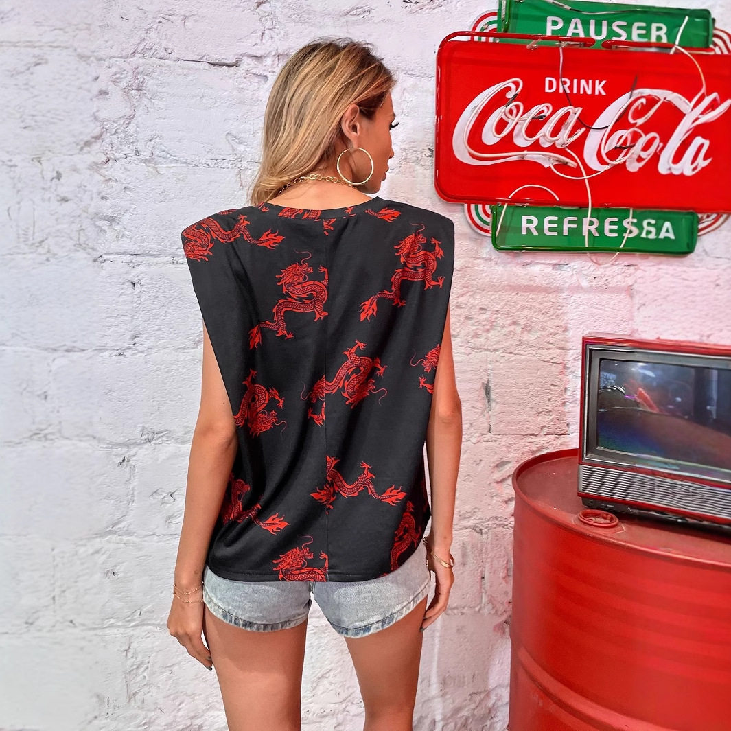 Womens Printed Short Sleeve T Shirt Round Neck Fashionable Design Casual Style Spring Summer Collection Ready to
