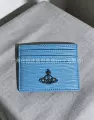 Horizontal blue toothpick pattern card holder