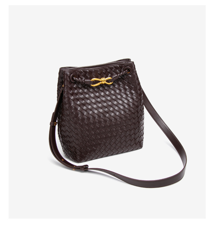Túi xách nữ đan PU dáng vuông đứng, đeo vai và đeo chéo — B2652 # màu đen, B2652 # Nâu caramel, B2652 # Sô cô la, Nhà máy riêng, có thể tùy chỉnh theo yêu cầu.