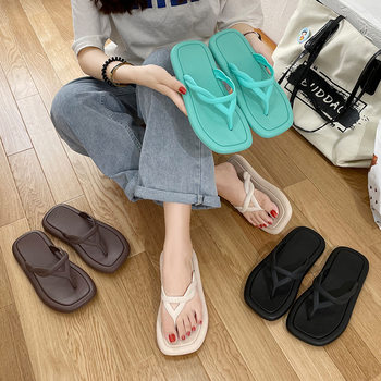 Flip-flops women's summer wear non-slip fairy ins fashion home indoor Korean clip-on beach sandals wholesale