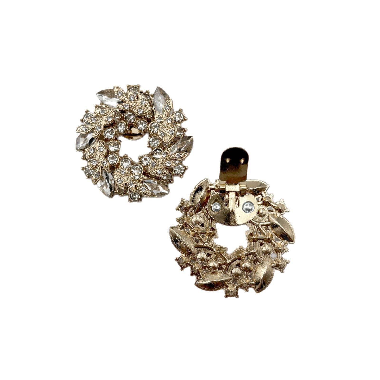 1Pcs Flower Shape Rhinestone Rhinestone Crystal Shoe Clip Jewelry Clothing Buckle Shoe Decoration Accessories Bridal Wedding Shoe Buckle