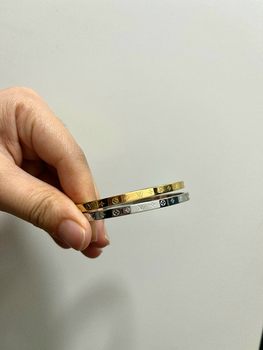 Cross-Border Fashion Titanium Steel Silver Bracelet with Unique Design, Stainless Steel Electroplated Bracelet That Does Not Fade