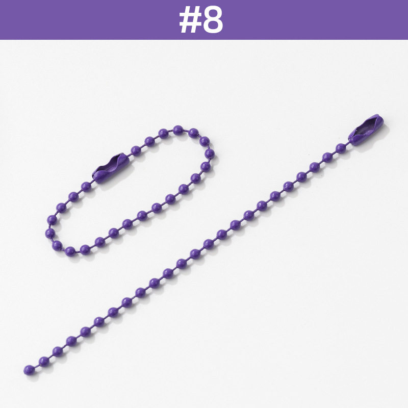 金属彩色珠链2.4mm波珠链糖果色diy饰品配件吊牌链烤漆咕卡挂链条