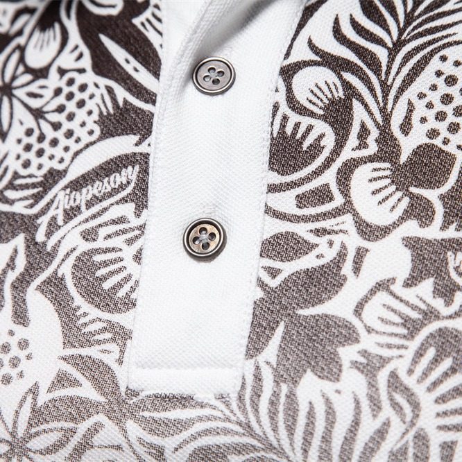 2024性价比跨境渐变印花POLO衫潮流男士翻领T恤衫欧码卡其棉