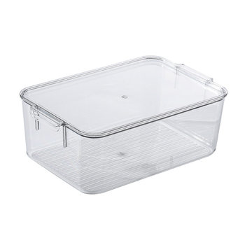 High transparent food storage box desktop with lid dustproof with lid large capacity bathroom refrigerator kitchen preservation box