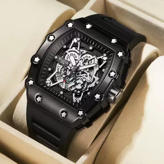 Swiss Brand Export Men's Watch Barrel-Shaped Cut Out Large Dial Luminous Men's Watch Aliexpress Hot Sale