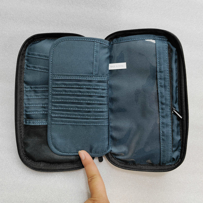 in stock Multi-function Anti-theft Brush Travel Passport Bag RFID Large Capacity Ticket Holder Hanging Neck Crossbody Passport ID Bag