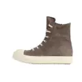 Brown high-top suede